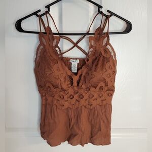 Rue21 Brown Lace Women Crop Top. Size S. #SW